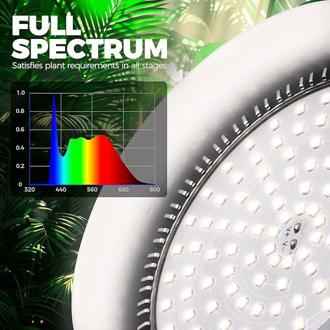 Barrina LED Grow Light Bulb with Timing and Hanging System 25W Full Spectrum 4H/9H/14H Timer Hanging Grow Lights for Indoor Plants with 16.4FT Power Cord Plug in Pendant Light for Plants