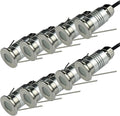 1/10PCS LED Mini In-Ground Well Light - Spotlight Led Beam Light 1W 12V DC 120° LED Beam Angle Spotlight IP67 Waterproof Recessed Outdoor Landscape Lighting(Warm White 3000k10PCS-(DC-12V))