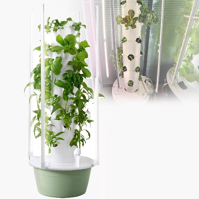 Hydroponics Tower Garden Growing Sys-TEM Indoor Hydroponics Growing System Tower Hydroponics Sys-TEM for Herbs and Vegetables5thfloor