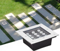 LED Landscape Lights - Square Buried Garden Lamp DC12V Outdoor Recessed LED Light IP67 Waterproof Spotlight Led Beam Light for Outdoor Stair Step Deck Driveway Decorative(Blanc16W)
