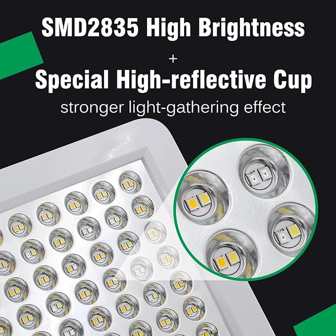 LED Grow Lights for Indoor Plants Full Spectrum Daisy Chain Plant Light with Veg Bloom Double Switch Timer for Indoor Plants Seeding Veg &amp Bloom45W