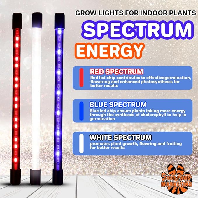Grow Lights for indoor Plants full Spectrum 6000k with Timer Clip V-Stand &amp Tools Kit 3 Flexible Gooseneck Plant Grow Lights with Mist Bottle 3/9/12H Auto Timer 4 Switch Modes &amp10 Dimmabl