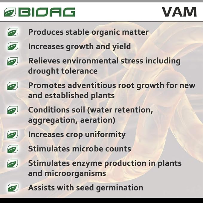 BioAg VAM Endo-Mix 7-Blend Mycorrhizal Root &amp Soil Inoculantfor Transplanting Root Growth Seed Germinating All Plants Lawn (300 Grams) (BA78003)