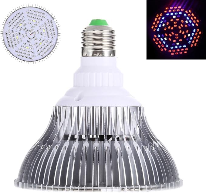 Grow Light - BANGWEIER 80W E27 Full Spectrum LED Plant Grow Lights Bulb Veg Hydroponic Lamps