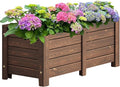 Wood Garden Bed Planter Garden Boxes Outdoor Planter Box Wood Container Gardening Planter Raised Beds for Growing Flowers/Vegetables/Fruits in Backyard (47.24inx 19.68inx 19.68in)