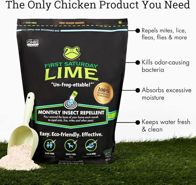 First Saturday Lime Insect Deterrent-20LB Bag| Monthly Insect Shield| Multi-Purpose Insect Control for Outdoors| Prevents Ants &amp Other Insects