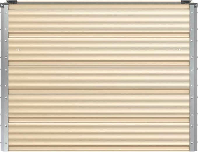 Outdoor Metal Raised Garden Bed Steel Planter Box for Gardening Vegetables Fruits Flowers Easy Assembly 39.37 x 15.75 x 29.53 in Ivory -591