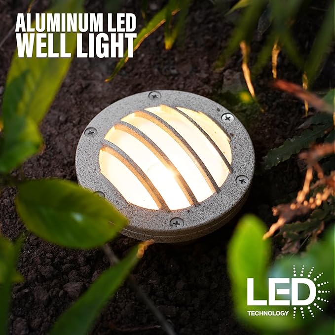 Malibu C LED Well Light Low Voltage Landscape Lighting Floodlight Spotlights for Driveway Deck Garden Outdoor Lighting 8403-3500-01