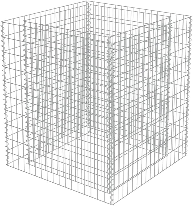 Outdoor Garden Gabion Basket Planter Raised Vegetable BedSteel Garden Decoration Raised Bed Galvanised Steel 35.4x35.4x39.4