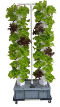 Vertical Grow Tower Hydroponics Growing System 64 Holes 8 Layers Soilless Cultivation Growing System with Pump and Timer for Fruits VegetablesA//1pc