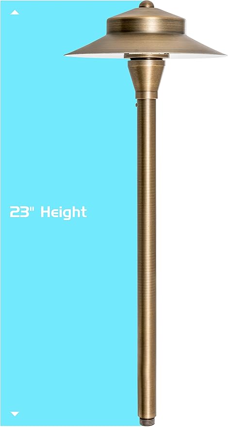 Westgate Lighting LED Area Light- Built-in Integrated LED Outdoor Light - 11 Height of Stem-Solid Brass Antique Bronze Finish Landscape Light- 12V of AC/DC Current (4)