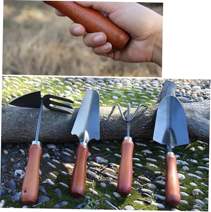 SUPVOX 12pcs Mini Garden Tool Set Thicken Iron Shovel and Spade for Planting Weeding and Cultivating Handle for Gardening