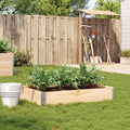 Rustic Solid Pine Wood Garden Planter Foldable Rectangular Raised Garden Bed 31.5x47.2x8.5 Inch Stackable Planter Box for Outdoor Plants Patio Balcony