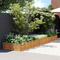 OWOX Corten Steel 189.8 Square Raised Garden Bed Weathered Finish Heavy-Duty Planter for Vegetables &amp Flowers Patio to Backyard