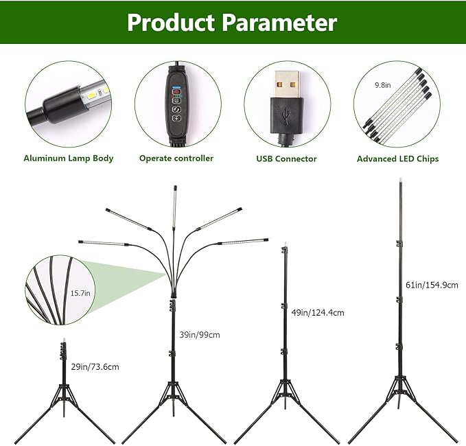 Plant Growth lamp (5 Heads)
