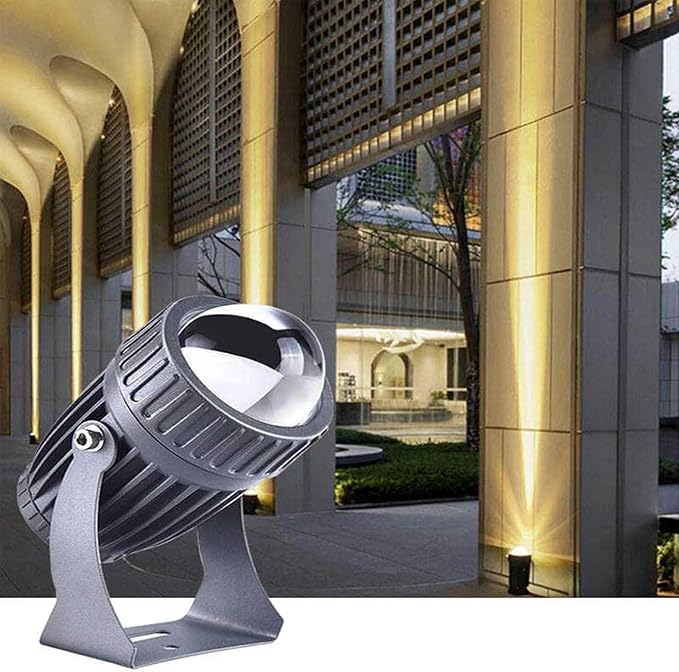 LED Narrow Beam Spotlight - Outdoor Wall Washer Lights AC 85-265V Building Exterior Wall Lighting Roof Long-Range LED Lamp(Yellow)