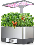 Hydroponic TowerHydroponics Growing System8 Pods Indoor Herb Garden KitSmart Garden Plant Germination Kit with LED Grow Light2.5L Water TankAPP &amp WiFi ControlledHeight Adjustable