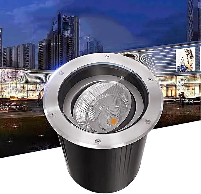 Underground Light LED - LED Beam Spotlight AC 24V Outdoor Buried Led Spot Lights IP67 ?Waterproof Adjustable Angle Embedded Ground Lamp Low Voltage LEDs Landscape Lights(Green20W) (Red 25W)