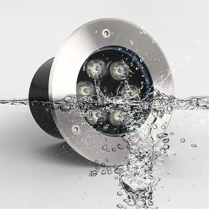 Ground Led Landscape Lamp - Outdoor Buried Lights Ip67 Waterproof Recessed Led Spotlight Outdoor Led Ground Floodlights Round Recessed Lawn Light Underground Light L-Warm Light-1 W