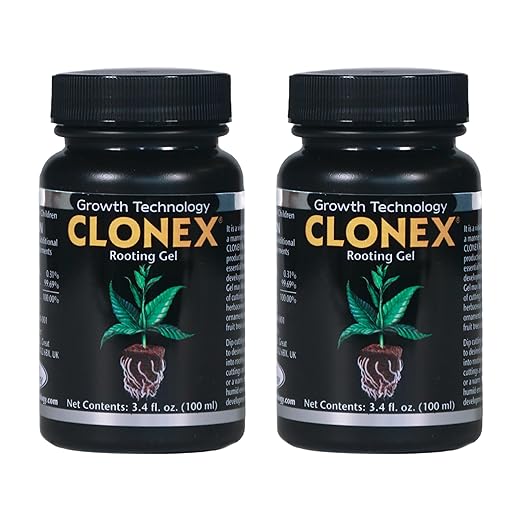 Clonex Rooting Gel - High-Performance Rooting Compound for Plant Cuttings Contains IBA Promotes Root Initiation &amp Development - 100ml (2 Pack)