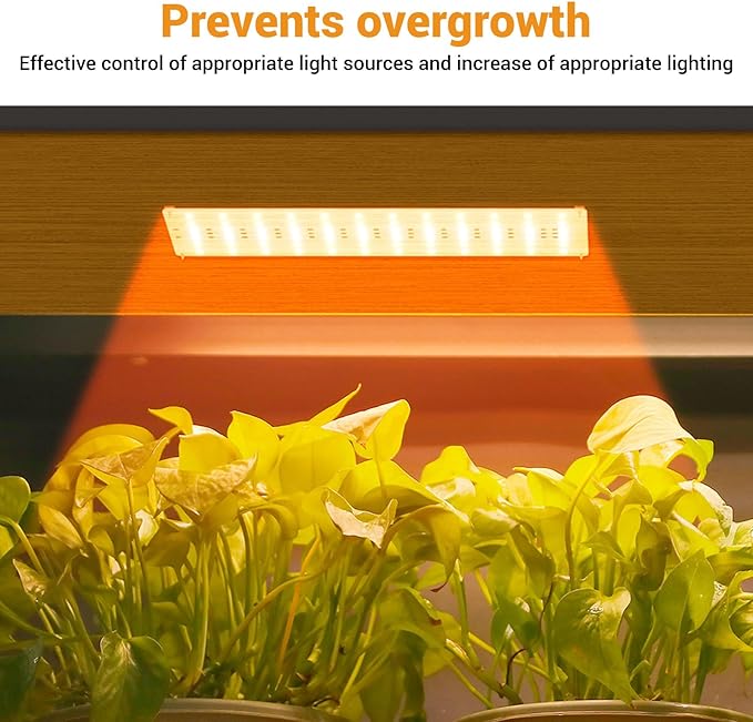 Under Cabinet Plant Grow Light Full Dimmable 10 Levels USB 5V 3 Head - Wide Coverage Memory Timing Ideal for Indoor and Succulent Growth (4 Head)