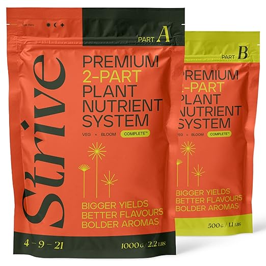 Strive Fertilizer Starter Kit Combo - Veg + Bloom General Hydroponic Nutrients - Indoor Outdoor and Soil Growing Plant Food - Booster for Vegetables Succulents Flowers