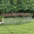 Garden Raised Bed Silver Galvanized Steel 157.5 x 31.5 x 30.3 in Gardening Pots &amp Planters 316900