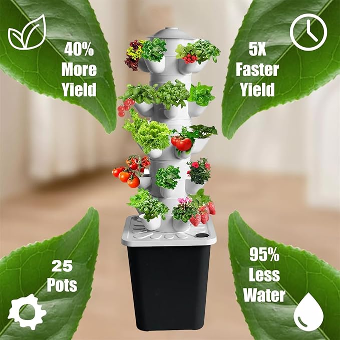 Hydroponics Growing System Smart Garden Vegetable Plant Kit Plants Germination Kit Indoor Vertical Tower System Vertical Tower Planters