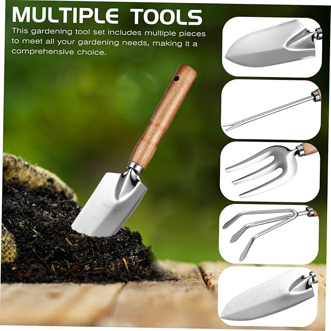 TOYANDONA Garden Tools Set Trowel Hand Tools Kit for Gardening Sturdy Stainless Steel Ergonomic Design for Men and Women Gardening