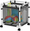 Pool Storage Bin 45 Gallons Holder for Noodles Toys Floats Towels Mesh Organizer for Swimming Equipments Mini Style