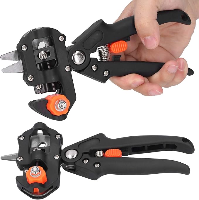 Respicefinem Garden Grafting Tool Set for Precise Plant Tree Branch Cutting with Abs Material Ideal for Gardening Enthusiasts Red (Black)