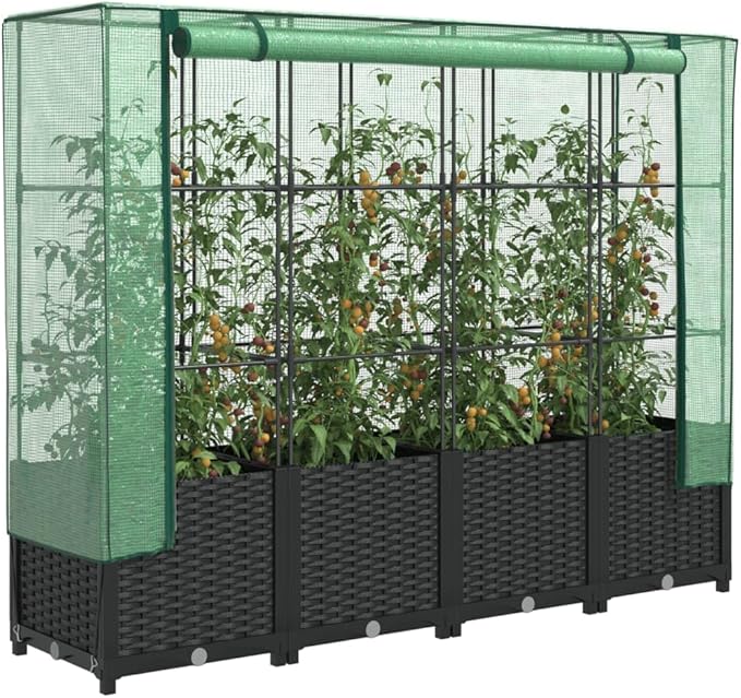 SKM Raised Bed Black Green Polypropylene (PP) Polyethylene (PE) IronBlack (Weight 26.79KG)