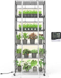 Bstrip Indoor Greenhouse with Grow Light Mini Green house with 5 Pack T8 Full Spectrum Plant Lights Plant Shelf with Tent for Indoor Plant Seed Starting Seed Tray 29.5x13.8x71