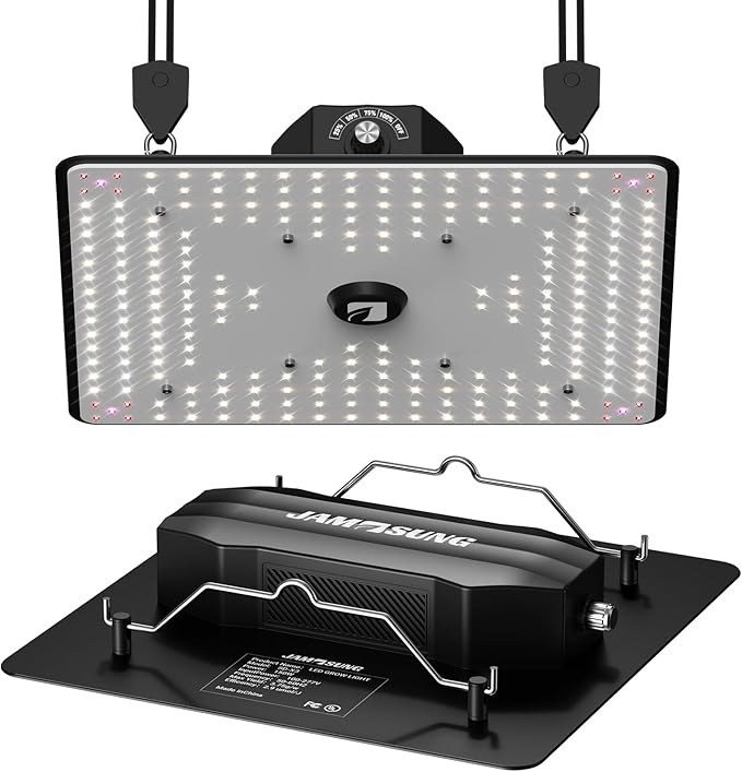 150% High-Yield LED Grow Light with LM301H Diodes Dimmable Lighting Full Spectrum Grow Light for Indoor Plants Veg Bloom Growing Lamps for 2.5x2.5/4x4 Grow Tent 3.75g/w