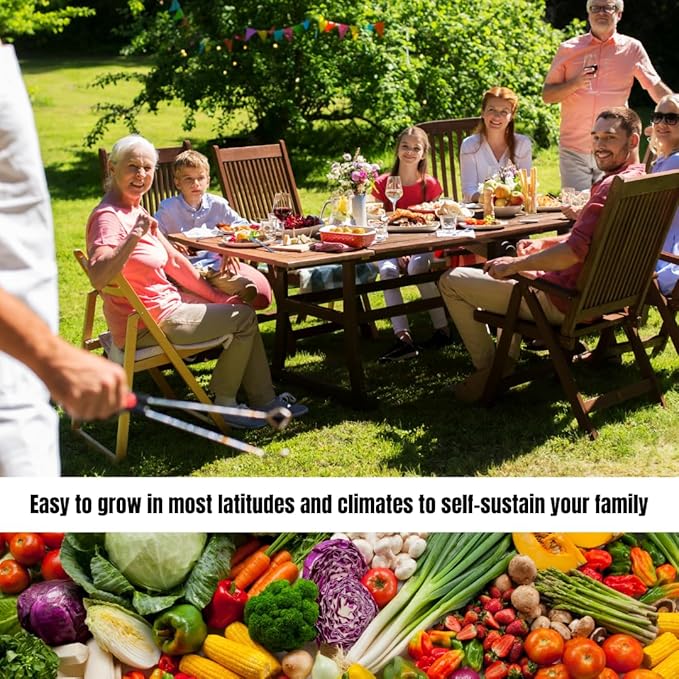 Survival Garden Heirloom Seeds Non GMO - 105 Varieties of Herb Fruit and Vegetable Seeds for Planting Home Garden Plus Seed Storage Organizer Vault - Non Hybrid Open Pollinated by Grow For It