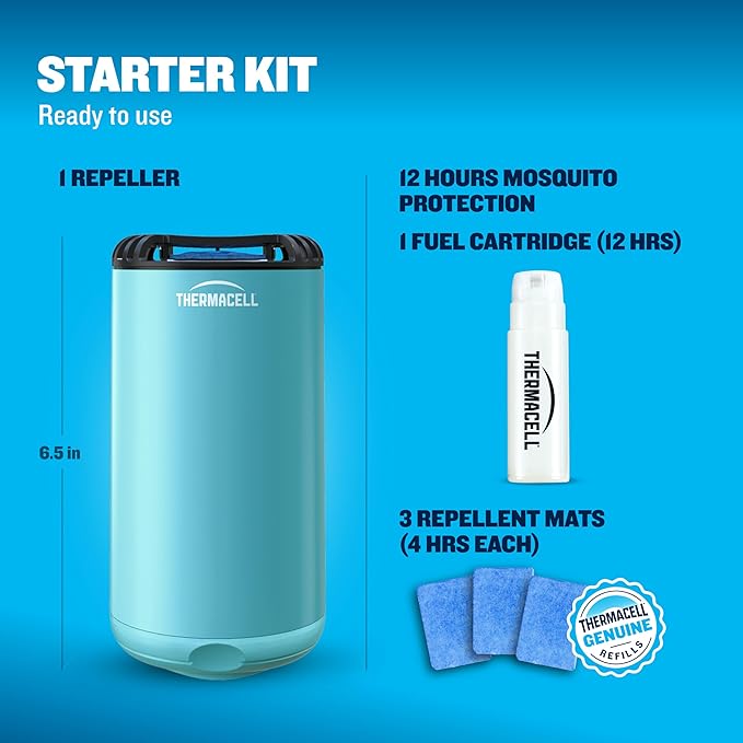 Thermacell Mosquito Repeller Patio Shield Includes 12-Hour Refill 15 Foot Zone of Protection Highly Effective Mosquito Repellent for Patio Bug Spray Alternative Scent Free