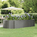 Garden Raised BedGardening AccessoriesModern DesignBackyard Raised BedsPatio Raised BedsHerb PlantersFreestanding Plantersfor BalconiesDecksPatiosGray 114.6x55.1x26.8 Powder-coated Steel