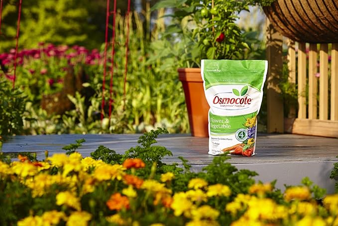 Osmocote Smart-Release Plant Food Flower &amp Vegetable Plant Fertilizer 8 lbs. (4-Pack)