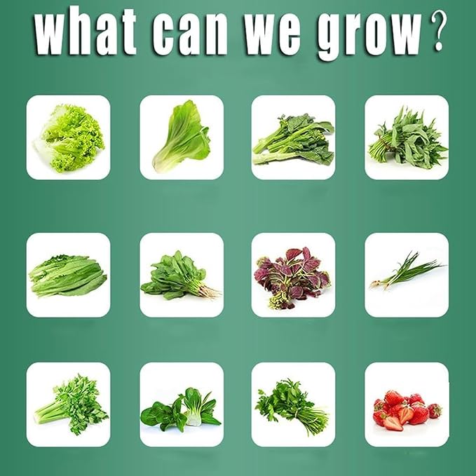 Hydroponics Growing SystemAquaponics Growing Kits Herb Garden by Nutrabinns | for Fruits Vegetables | White