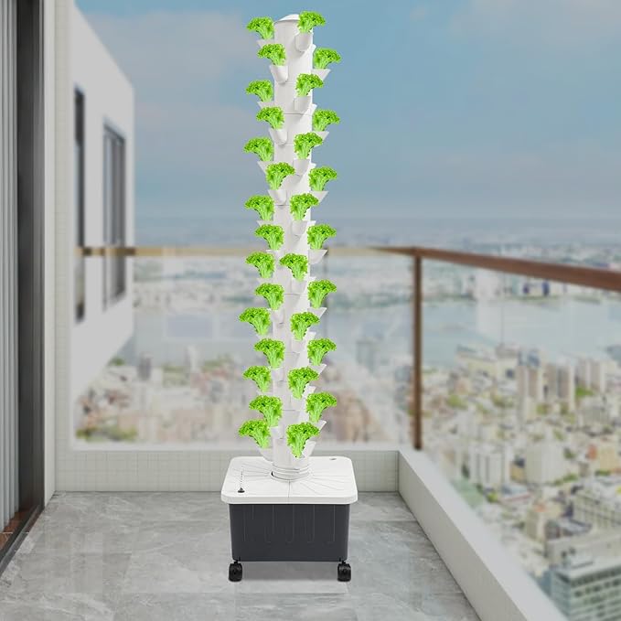 45-Pod Hydroponic MechanismHydroponic Tower Growing SystemVertical Growing System KitGarden Tower with 20L TankIndoor Farming Garden Planter for Home Apartment (Type-2)