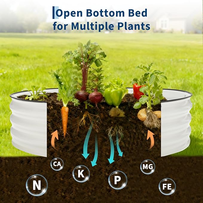 2Packs Galvanized Raised Garden Bed 4x2x1Ft-Open Base Outdoor Galvanized Raised Beds Weatherproof Steel Garden Planter Bed for FlowersVegetables and Herbs