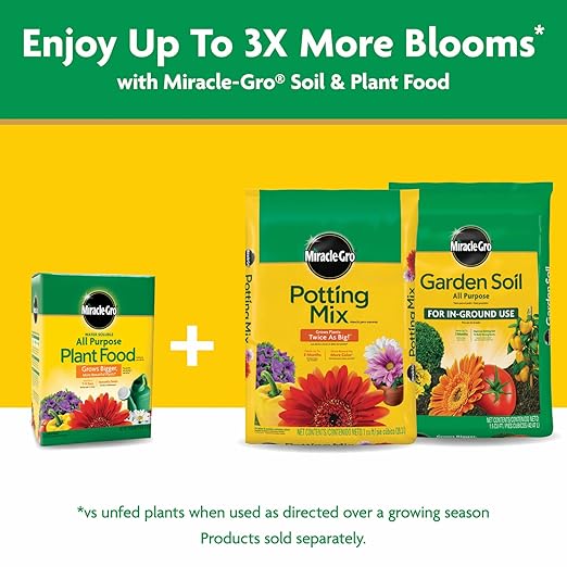 Miracle-Gro Water Soluble All Purpose Plant FoodPlant Fertilizer for Indoor or Outdoor PlantsRosesFlowersHouseplantsVegetables and Trees10 lb.(Pack of 4)