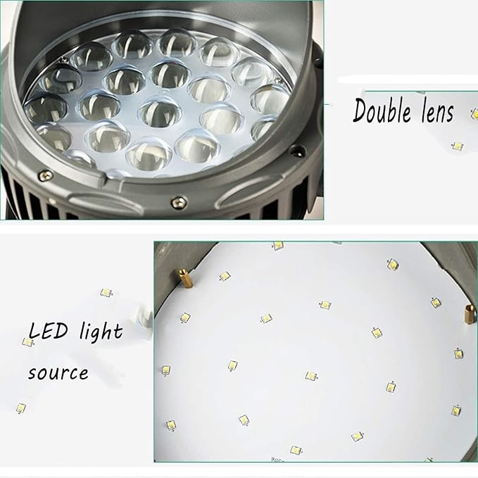 Rotation Spotlight - Landscape Lamps AC 220V Spotlight Led Beam Light Long Beam Floodlights IP65 Waterproof Outdoor LED Spotlights Narrow Light Wall Washer(Yellow18W)