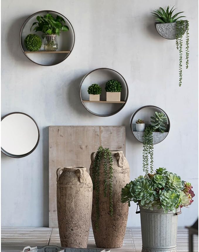 Round Metal Wall Planter 5