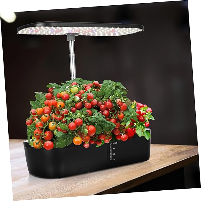 Milisten 1 Set Indoor Hydroponics Growing Compact Plant Growing Kit with LED Grow Light for Indoor Gardening Spaces Includes Accessories for Easy Setup