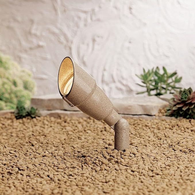 Kichler 7.5 Outdoor Accent Light in Textured Architectural Bronze 12V LED Adjustable Spotlight (7.5 L x 3 H) 15374AZT