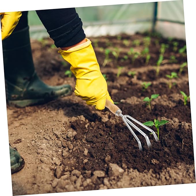 5sets Gardening Tool Hand Trowel and Rake for Soil Loosening Planting and Weeding for Bonsai and Small Garden Projects