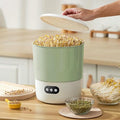 Home Smart Bean Sprout Machine 3 Different Seasons Modes with 4 Layer Large Capacity Soak Beans and Spray Water with One Click Seed Sprouter Kits for