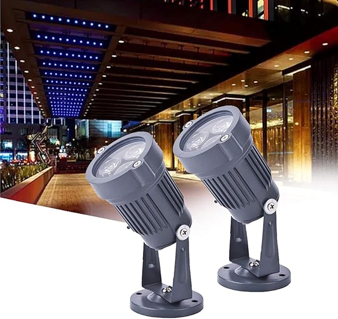 4PCS IP65 Waterproof Lighting Garden Lights - 3W Lawn Light LED Outdoor Spotlight Floodlight Advertising Signs Projection Disc Spotlights(White)