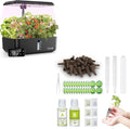 12 Pods Hydroponics Growing System Remote Control Charcoal &amp 188Pcs Hydroponic Pods Supplies